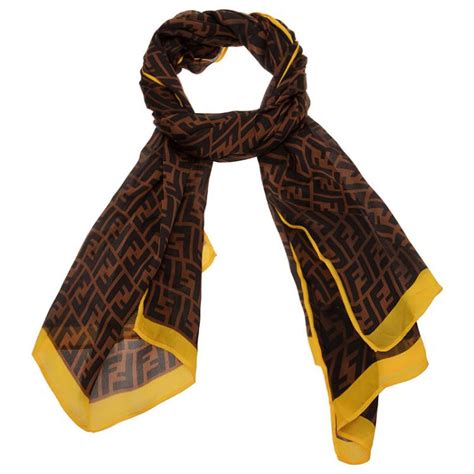 fendi silk scarf logo|Fendi silk scarf vintage.